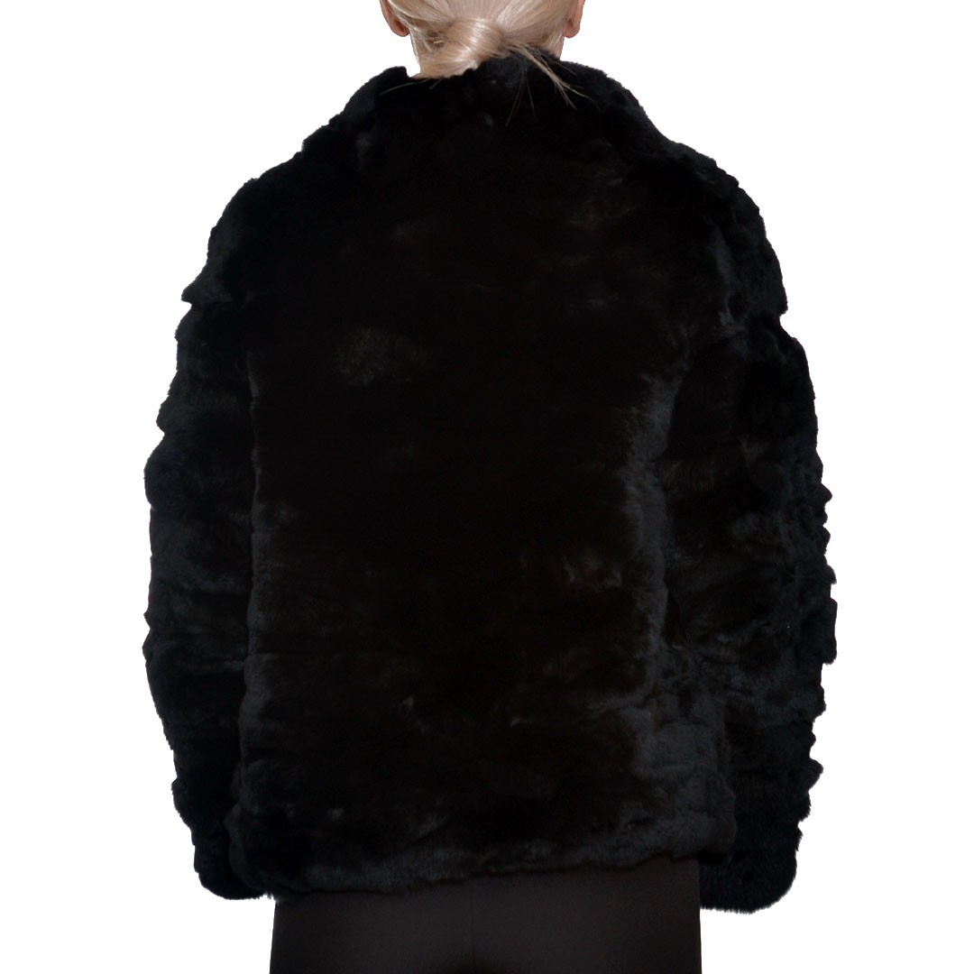 Fur 55cm Rex Black LEVINSKY (FM1053) - Sioutis Leather